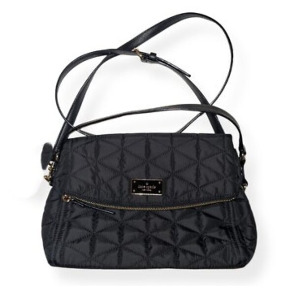 EUC Kate Spade Black Quilted Two-way Crossbody - Picture 1 of 9